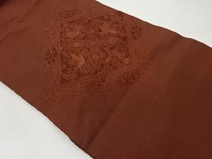 汕頭刺繍菱に鳥・草花模様名古屋帯